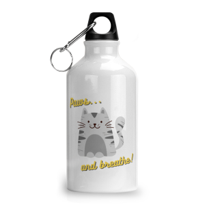 Aluminium Sports Water Bottle Paws and Breathe